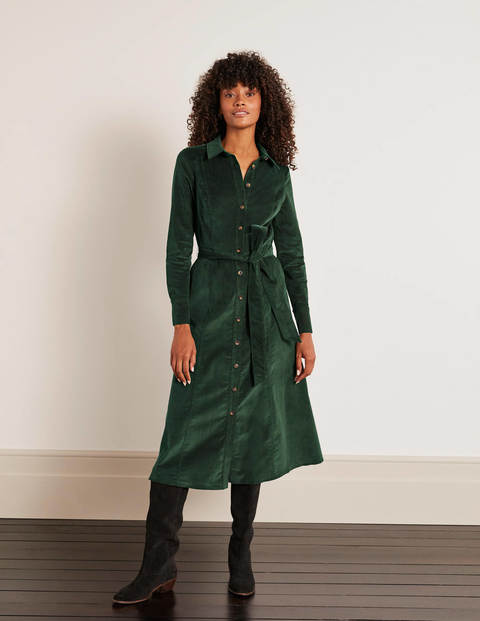 Judith Cord Shirt Dress - Palm Leaf Judith Cord Shirt Dress - Palm Leaf
