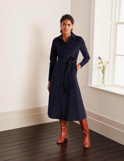 Judith Cord-Hemdblusenkleid - Navy Judith Cord-Hemdblusenkleid - Navy
