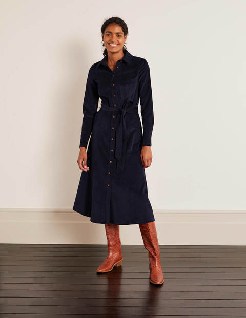 Judith Cord-Hemdblusenkleid - Navy Judith Cord-Hemdblusenkleid - Navy