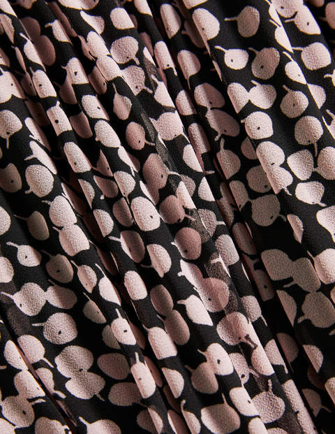 Nell Pleated Dress - Black and Milkshake, Blossom Nell Pleated Dress - Black and Milkshake, Blossom