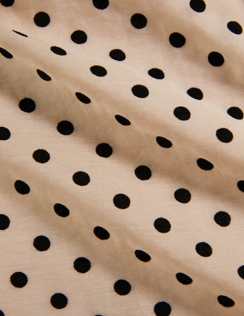 Charlotte Schluppenbluse - Naturweiß, Kleine Punkte Charlotte Schluppenbluse - Naturweiß, Kleine Punkte