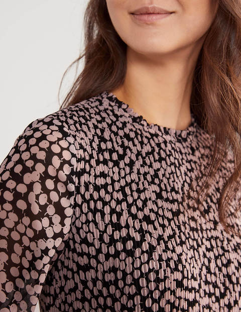 Nell Pleated Top - Black, Blossom Bud Nell Pleated Top - Black, Blossom Bud