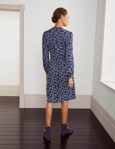 Corinne Smocked Dress - Navy Milkshake, Woodland Corinne Smocked Dress - Navy Milkshake, Woodland