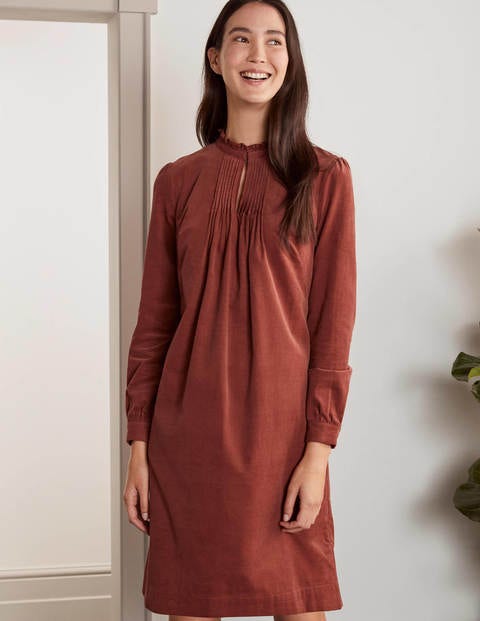 Cornelia Cord Dress - Red Oak Cornelia Cord Dress - Red Oak