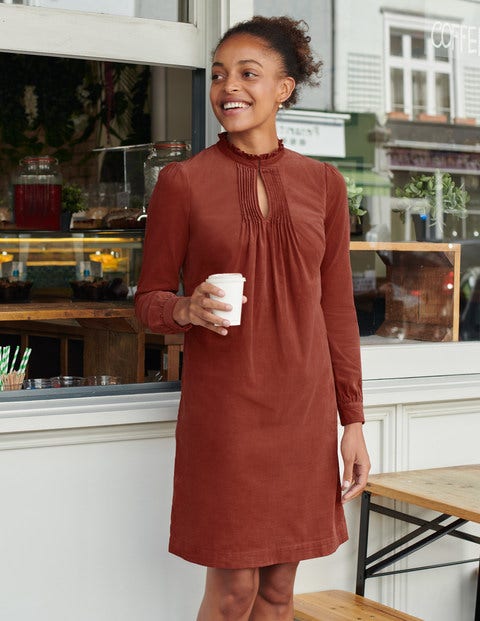 Cornelia Cord Dress - Red Oak Cornelia Cord Dress - Red Oak