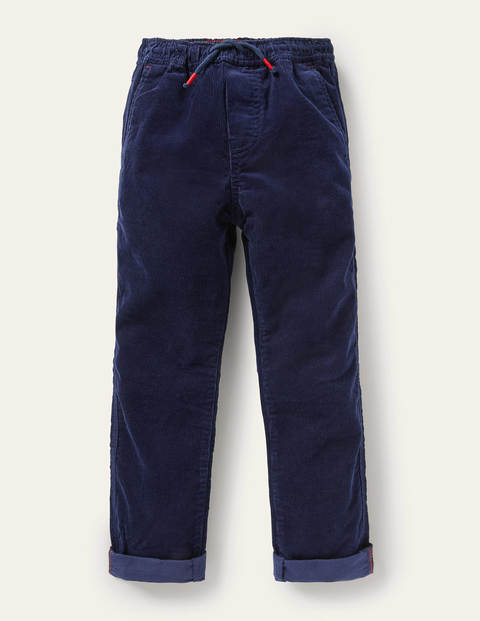Relaxed Slim Pull-on Pants - College Navy Cord