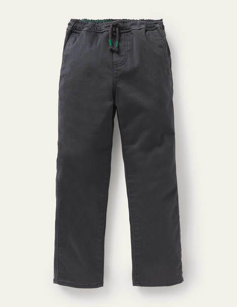 보덴 키즈 팬츠 Boden Relaxed Slim Pull-on Trousers - Soot Grey