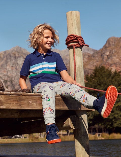 Piqué Polo Shirt - Starboard Blue/Multi Piqué Polo Shirt - Starboard Blue/Multi