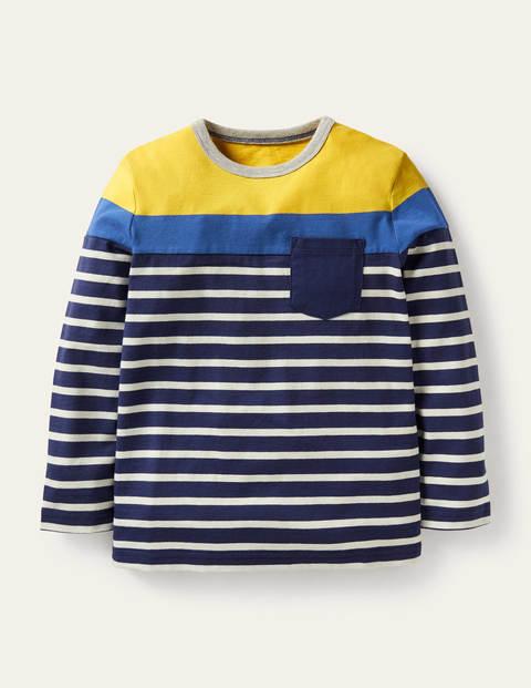 Colourblock Breton T-Shirt - Sweetcorn Yellow/Navy Colourblock Breton T-Shirt - Sweetcorn Yellow/Navy
