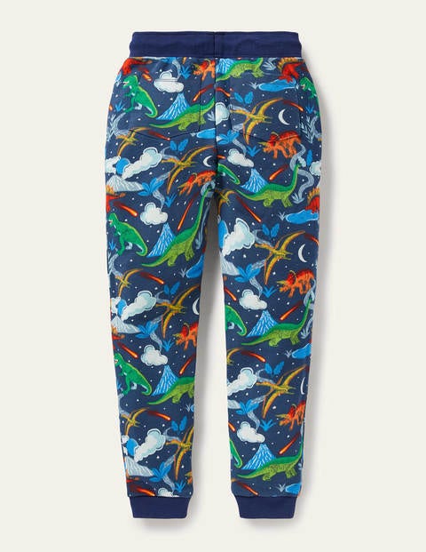 Printed Joggers - Stormy Blue Dinosaurs Printed Joggers - Stormy Blue Dinosaurs