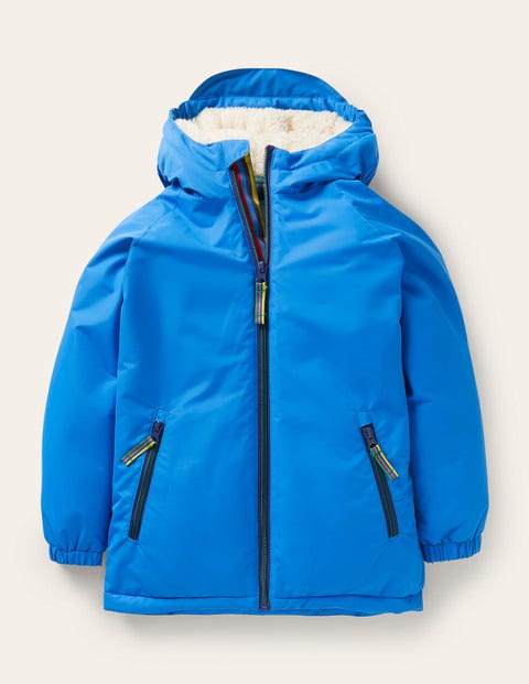 Cosy Sherpa-lined Anorak - Moroccan Blue Dinosaur Cosy Sherpa-lined Anorak - Moroccan Blue Dinosaur