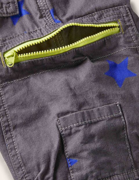 Cosy Lined Cargo Pants - Soot Grey/Brilliant Blue Star Cosy Lined Cargo Pants - Soot Grey/Brilliant Blue Star