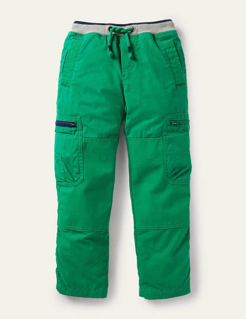 Cosy Lined Cargo Trousers - Highland Green