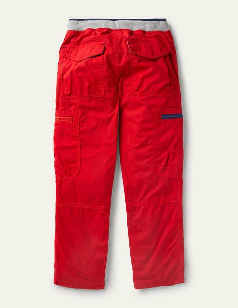 Cosy Lined Cargo Pants - Rockabilly Red Cosy Lined Cargo Pants - Rockabilly Red