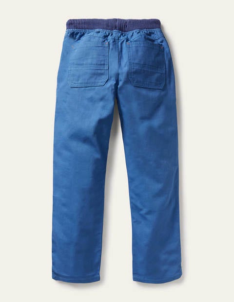 Hose zum Hineinschlüpfen mit Applikation - Elisabethanisches Blau, Feuerwehrauto Hose zum Hineinschlüpfen mit Applikation - Elisabethanisches Blau, Feuerwehrauto