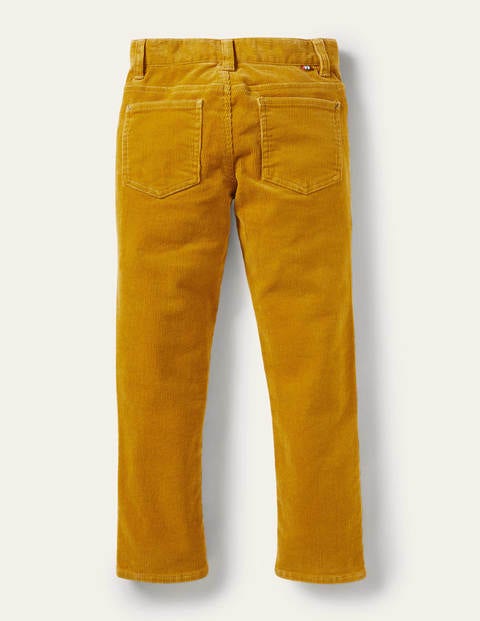 Schmal geschnittene Cord-Jeans mit Stretch - Honiggelb