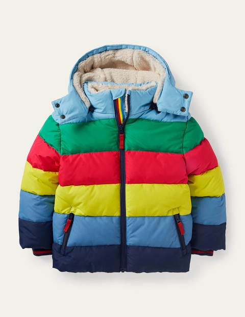 보덴 키즈 패딩 Boden Shower-Resistant Padded Jacket - Bright Multi Rainbow