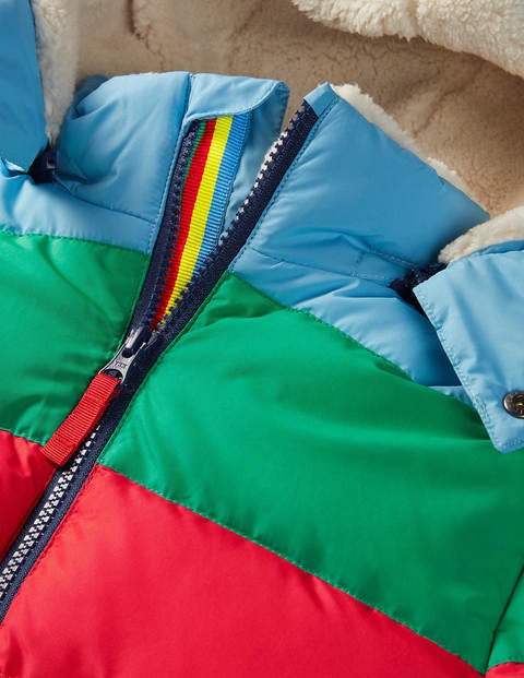 Water Resistant Padded Jacket - Bright Multi Rainbow Water Resistant Padded Jacket - Bright Multi Rainbow