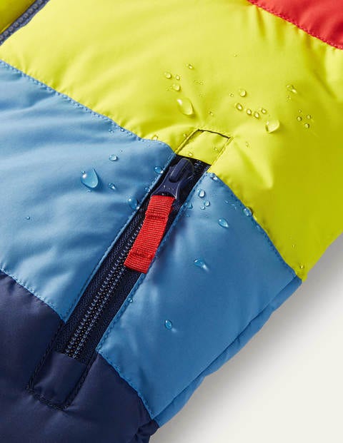 Water Resistant Padded Jacket - Bright Multi Rainbow Water Resistant Padded Jacket - Bright Multi Rainbow