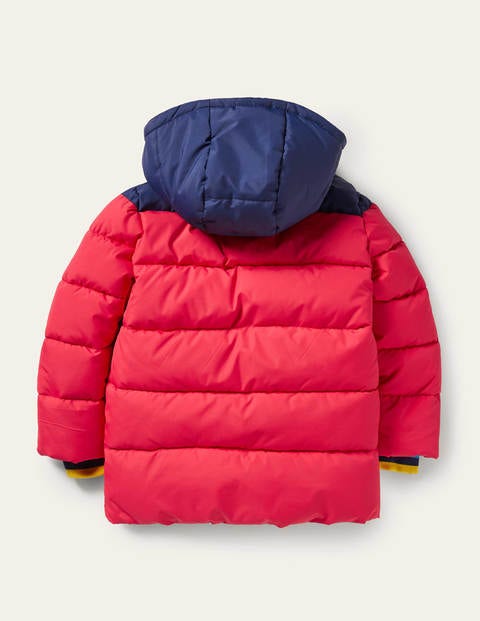 Wasserabweisende wattierte Jacke - Rockabilly-Rot/Navy, Regenbogen Wasserabweisende wattierte Jacke - Rockabilly-Rot/Navy, Regenbogen
