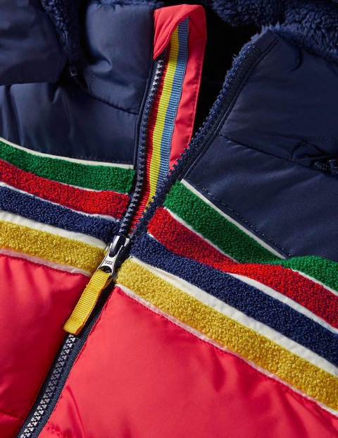 Wasserabweisende wattierte Jacke - Rockabilly-Rot/Navy, Regenbogen Wasserabweisende wattierte Jacke - Rockabilly-Rot/Navy, Regenbogen
