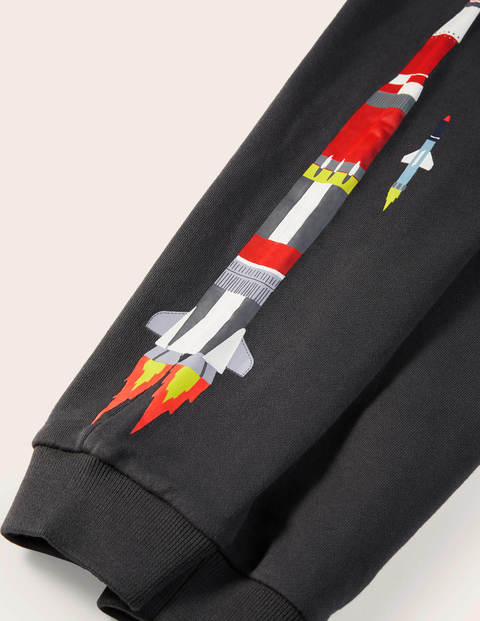 Jogginghose mit Weltraummotiv - Rauchgrau, Raketen Jogginghose mit Weltraummotiv - Rauchgrau, Raketen