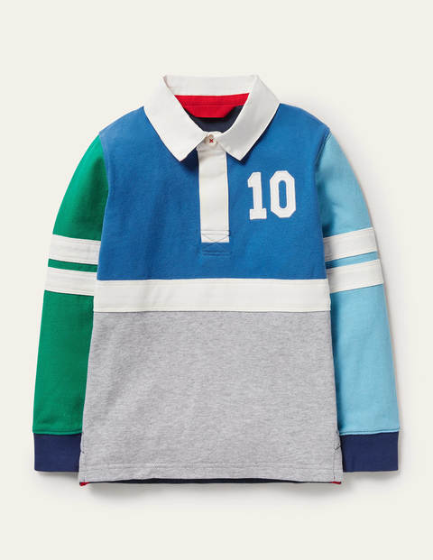 Rugbyshirt - Elisabethanisches Blau/Grün Rugbyshirt - Elisabethanisches Blau/Grün