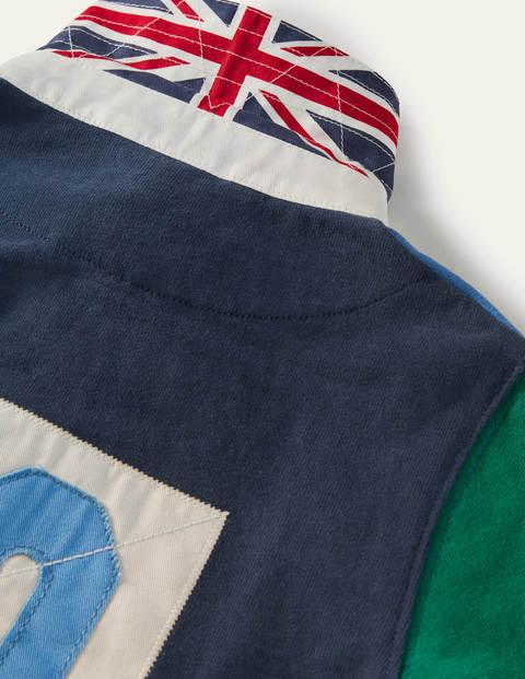 Rugbyshirt - Elisabethanisches Blau/Grün Rugbyshirt - Elisabethanisches Blau/Grün