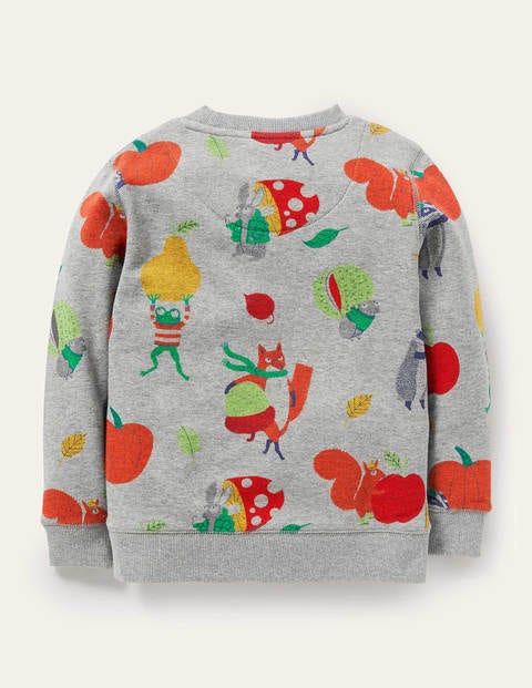 Printed Sweatshirt - Grey Marl Bonkers Conkers Printed Sweatshirt - Grey Marl Bonkers Conkers