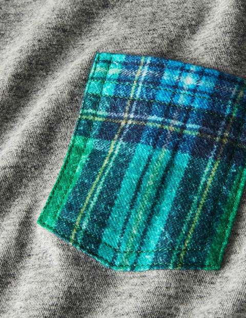 Pyjama raglan brossé - Gris chiné/vert forêt Pyjama raglan brossé - Gris chiné/vert forêt