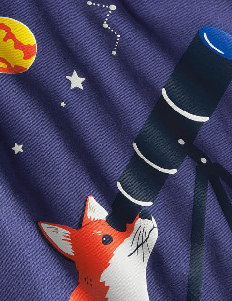 Glow Adventure Scene T-shirt - Starboard Blue Fox Telescope Glow Adventure Scene T-shirt - Starboard Blue Fox Telescope