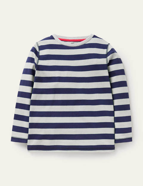 Superweiches Oberteil mit langen Ärmeln - Naturweiß/Schuluniform-Navy Superweiches Oberteil mit langen Ärmeln - Naturweiß/Schuluniform-Navy