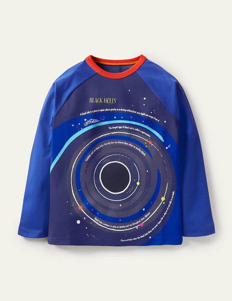 Glowing Space Raglan T-shirt - Starboard Blue/Navy Black Hole Glowing Space Raglan T-shirt - Starboard Blue/Navy Black Hole