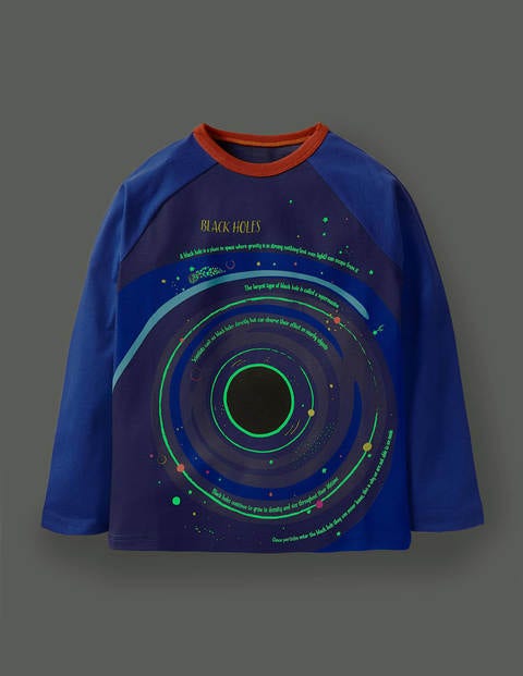 Glowing Space Raglan T-shirt - Starboard Blue/Navy Black Hole Glowing Space Raglan T-shirt - Starboard Blue/Navy Black Hole