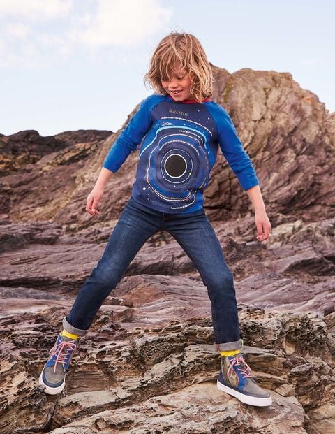 Glowing Space Raglan T-shirt - Starboard Blue/Navy Black Hole Glowing Space Raglan T-shirt - Starboard Blue/Navy Black Hole
