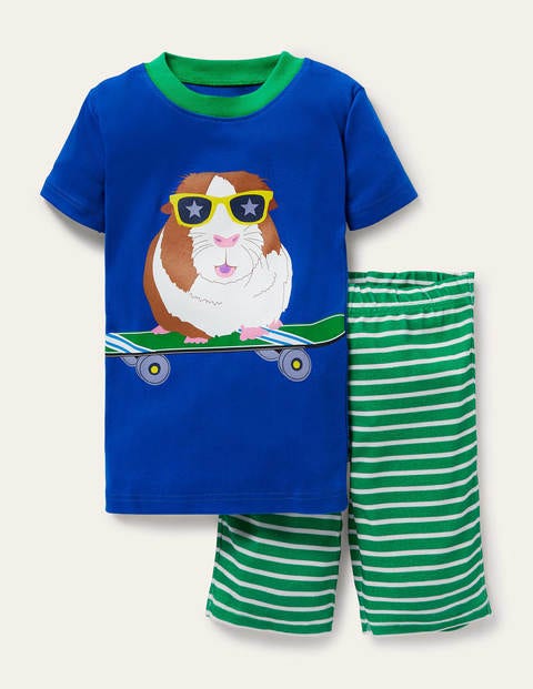 Snug Short John Pyjamas - Brilliant Blue Guinea Pig Snug Short John Pyjamas - Brilliant Blue Guinea Pig