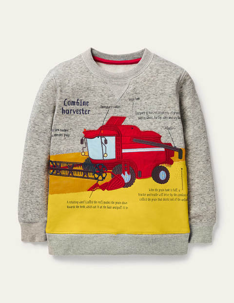 Graphic Crew Sweatshirt - Grey Marl Harvester Graphic Crew Sweatshirt - Grey Marl Harvester