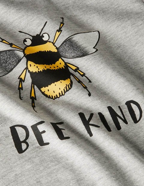 Graphic Animal T-shirt - Grey Marl Bee Kind Graphic Animal T-shirt - Grey Marl Bee Kind