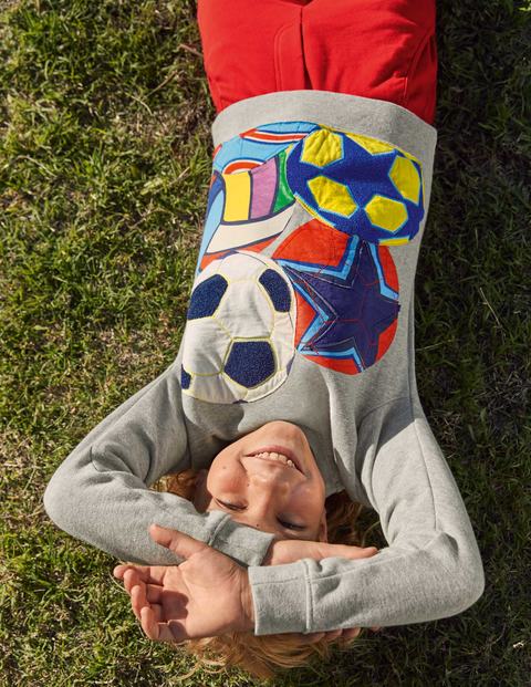 Appliqué Ball Sweatshirt - Grey Marl Appliqué Ball Sweatshirt - Grey Marl