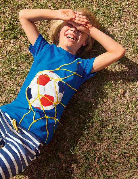 Sports Appliqué T-shirt - Yogo Blue Football Sports Appliqué T-shirt - Yogo Blue Football