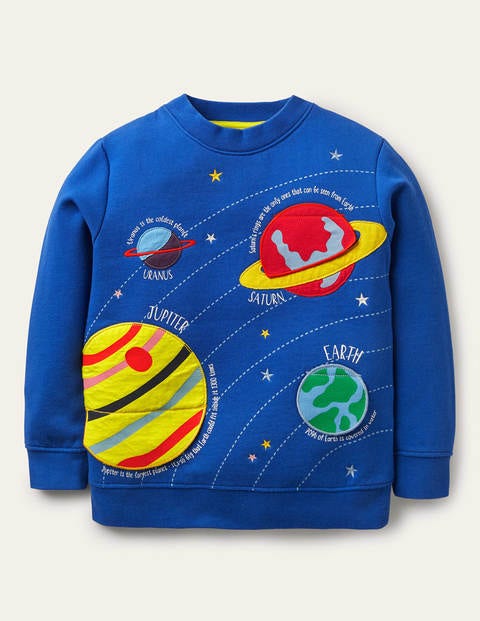 Lift-the-flap Space Sweatshirt - Brilliant Blue Space Lift-the-flap Space Sweatshirt - Brilliant Blue Space