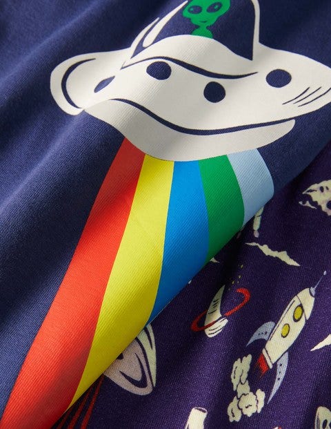 Space Twin Pack Pajamas - Starboard Blue Space Space Twin Pack Pajamas - Starboard Blue Space