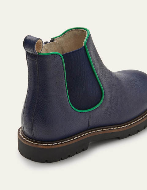 Leather Chelsea Boots - College Navy Leather Chelsea Boots - College Navy