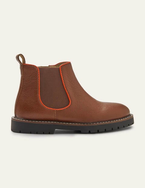 Leather Chelsea Boots - Tan Brown
