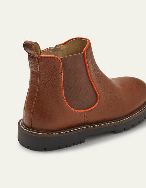 Chelsea-Boots aus Leder - Hellbraun Chelsea-Boots aus Leder - Hellbraun