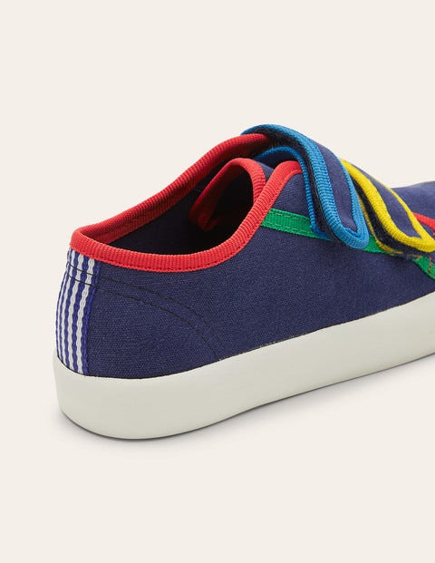 Canvas Low Top Sneakers - Starboard Blue Rainbow Canvas Low Top Sneakers - Starboard Blue Rainbow