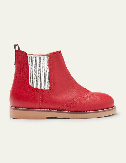Leather Chelsea Boots - Rockabilly Red Leather Chelsea Boots - Rockabilly Red