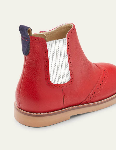 Leather Chelsea Boots - Rockabilly Red Leather Chelsea Boots - Rockabilly Red