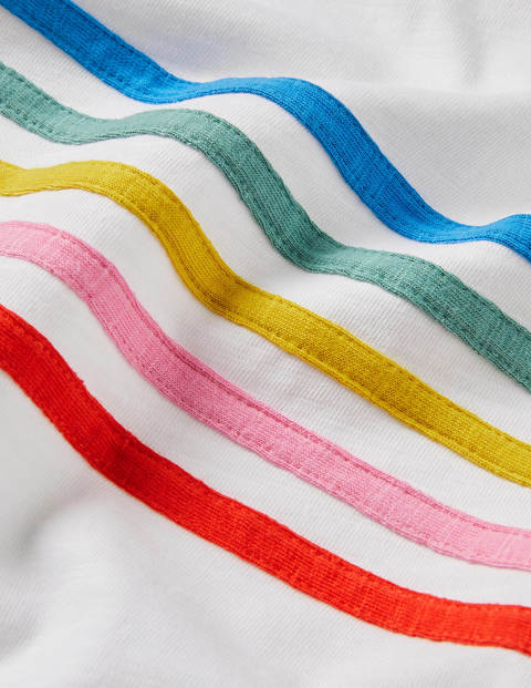 Gestreiftes Raglan-Oberteil aus Flammgarn - Marokkoblau, Mini Me Gestreiftes Raglan-Oberteil aus Flammgarn - Marokkoblau, Mini Me