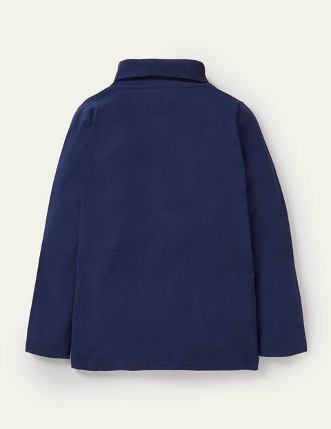 Roll Neck Supersoft T-shirt - College Navy Roll Neck Supersoft T-shirt - College Navy